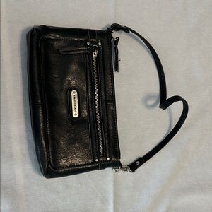Franco Sarto Black Leather Wristlet